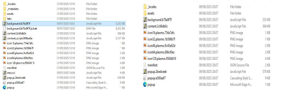 File size and folder comparison